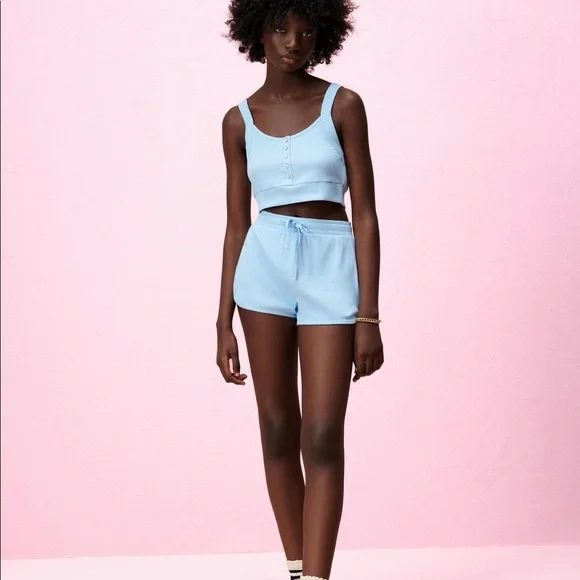 New Blue Crop Top L - Picture 2 of 5